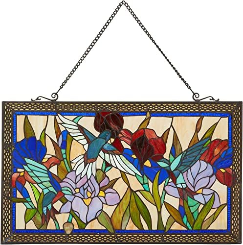 Képzőművészeti Világítás Tiffany ólomüveg panel, 18 x 24 multicolor JP93N