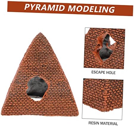 YARNOW Hal Elrejteni Ház Egyiptomi Szobor Kicsinyített Üveg Állatok Szfinx Szobor Modell Akvárium Piramis Dekoráció Piramis Menedéket