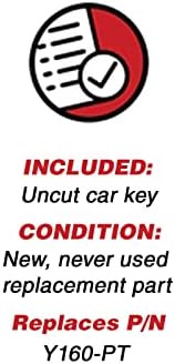 KeylessOption Kulcsnélküli Bejegyzés Távoli Fob Vágatlan Gyújtás Autó Kulcs Csere GQ43VT17T, 04602260 (Csomag 2)