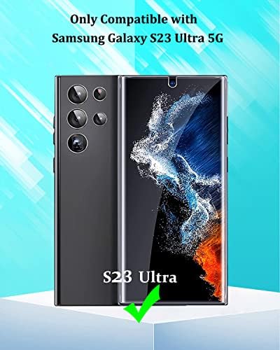 Kanosan Kompatibilis a Samsung Galaxy S23 Ultra Adatvédelmi képernyővédő, Edzett Üveg Kamera Lencséjét Védő, Rugalmas Anti-Spy TPU Film