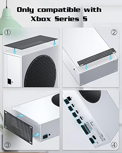 Porvédő Dugók Kompatibilis az Xbox Sorozat S,RTTACRTT porszűrő Készlet Tartalmaz 7 Szilikon Por Dugók 4 PVC Háló Szűrő Kiterjed