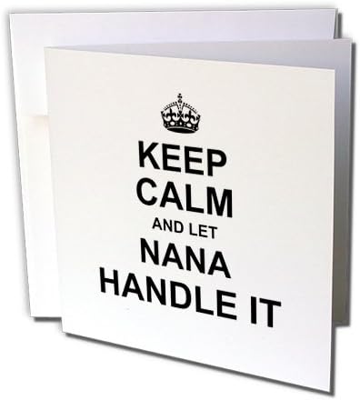 3dRose Nyugalom, Hadd Nana Kezelni - Szórakoztató, Vicces, Nagymama, Nagymama Ajándék Üdvözlő Kártya, 6 x 6, Egységes (gc_233088_5)