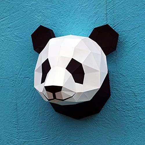 WLL-DP Panda Fejét Modellezés Papír Játék Paper Modell Kreatív Geometriai Paper Craft Kézzel készített Origami Puzzle 3D Fali Dekoráció
