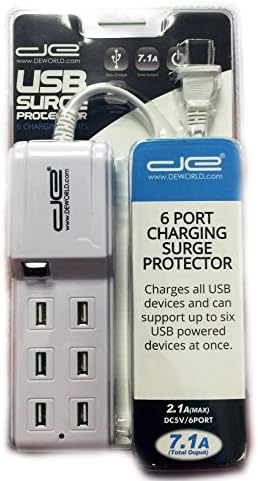 Digitális Energia 6 Port USB Töltő Állomás túlfeszültségvédő Szalag (a Csomagolásban)