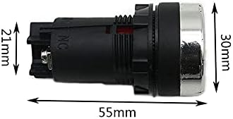 SKXMOD 22mm Pillanatnyi Önálló Többi Elektromos Nyomógomb Kapcsoló Zöld, Piros 1NO 1NC 3 Csapok, Csavarok, Csatlakozók LA39J-11B