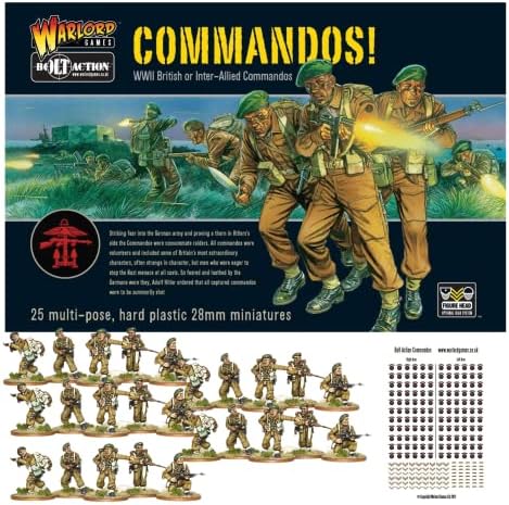 Háborús játékok Szállított Csavar Akció Miniatúrák - Kommandós Csapat Meghatározott, a World War 2, Miniatűrök, akciófigurák 28mm
