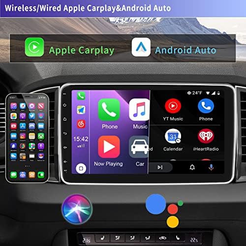 [2G+32G] Dupla Din Android 11 Autó Sztereó Vezeték nélküli Apple Carplay&Android Auto, 10 Inch, Elforgatható érintőképernyővel autórádió