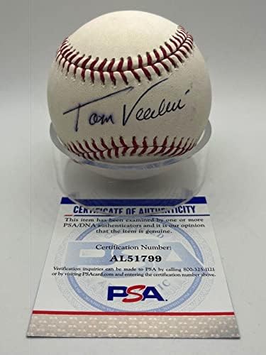 Tom Verducci Sportújságíró, Aláírt Autogramot Hivatalos MLB Baseball PSA DNS - Dedikált Baseball