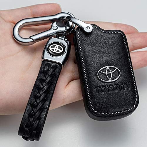 Autós kulcstartó Borító Bőr Védő Kulcstartó, Intelligens Kulcs nélküli nyitás Kulcs az Esetben Alkalmas Toyota 2018-2020 RAV4 Camry