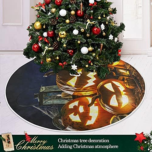 Oarencol Halloween töklámpás, Jack Lantern karácsonyfa Szoknya 36 hüvelyk Karácsonyi Ünnepi Parti Fa Mat Dekoráció