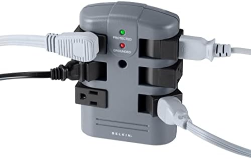 Belkin 6-Outlet Pivot-Plug túlfeszültségvédő w/ Fali tartó - Ideális a Mobil Eszközök, Személyes Elektronika, háztartási Gépek, valamint Több