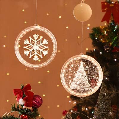 Z/Karácsonyi Lámpások Tündér fényfüzér 2 karácsonyfa LED-es elemes függő Lámpák Dekoráció, Beltéri valamint Kültéri (Meleg Fehér)