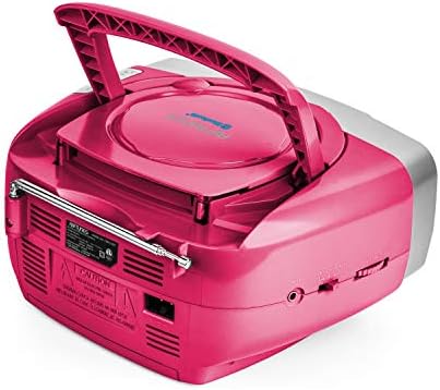 Riptunes CD Lejátszó, Hordozható Boombox - Hordozható Rádió AM/FM, Bluetooth Boombox, a Aux-in, Programozható Játékos, Rózsaszín