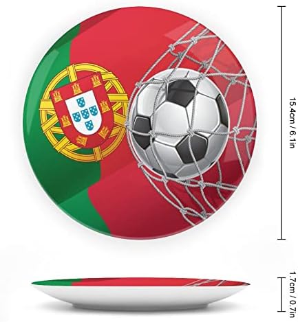 Portugália Flag Foci Goa ' Kerámia Díszítő Lemezek Állni Csont Kína Lógó Díszek Desszert Tányér