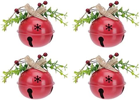 Karácsonyi Harangok Díszek Jingle Bell: Karácsonyi Fém száncsengő 4db Rusztikus Kézműves Harang Lóg karácsonyfa Díszek, Dísz, Ajtó,