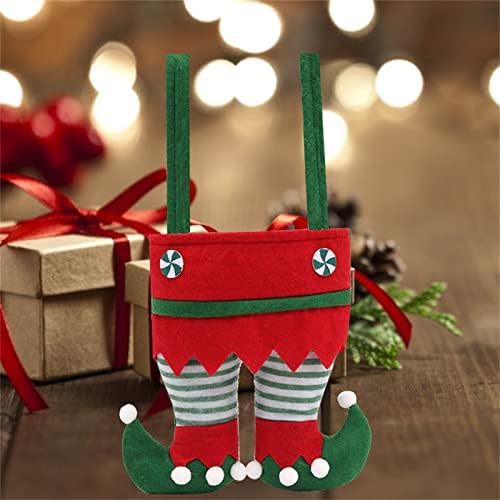 Qonioi Karácsonyi Csizma Candy Táskák Ajándék Táskák Harisnya Töltőanyag Xmas Party Szép, Kreatív, Egyedi. Többször használatos, mosható,