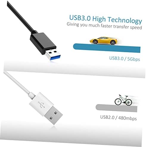 SOLUSTRE Számítógép-Kijelző USB Adapter Kábel, Fekete Külső Átalakító Videót P Dual Teljes Monitor Támogatás Laptop