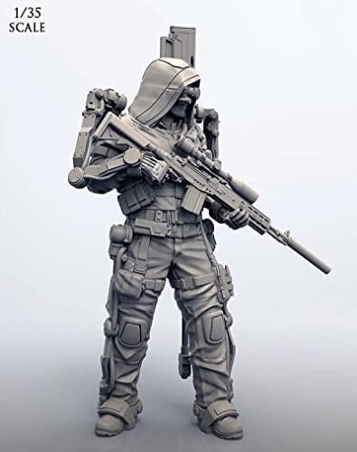 1/35 Sci-Fi Mechanikus Mesterlövész Harcos Gyanta Ábra Katona Modell, Összeszerelt, valamint Festetlen Miniatűr-Készlet //Vl2-68