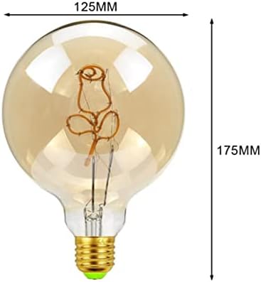 G125 Nagy Világon Vintage Edison-Izzó E27 LED Izzószálas Villanykörte Otthoni Dekorációs Világítás,Nem Szabályozható,4W(40W Egyenértékű),2300K