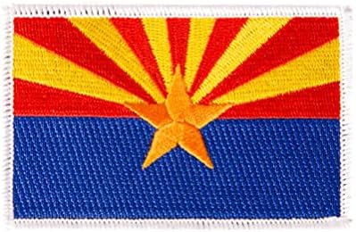Arizona Zászló Javítás 3.5 inch x 2.25 hüvelyk Vasalót Varrni Hímzett Taktikai Hátizsák Kalap Táskák, Sapkák Kabát Nadrág (Egységes