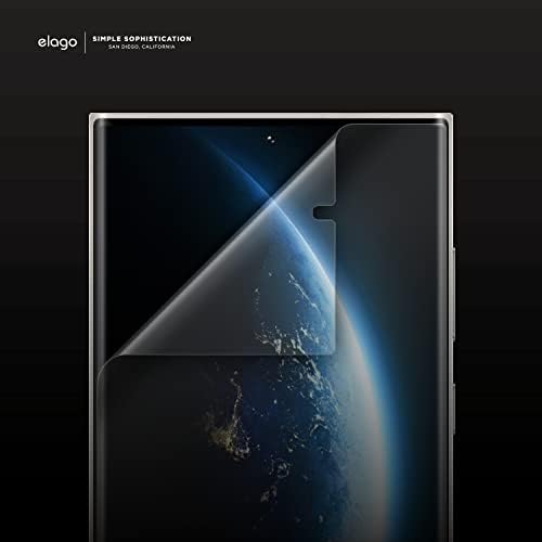 elago Flex TPU Uretán képernyővédő fólia Kompatibilis a Samsung Galaxy S23 Ultra 6.8 Inch - Liquid Crystal Védelme, Anti-Karcolás, Rugalmas