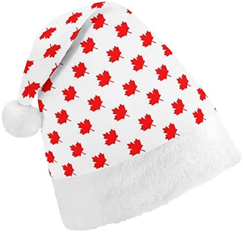 Kanadai Maple Leaf Karácsonyi Kalap Puha Plüss Mikulás Sapka Vicces Beanie a Karácsony, Új Év, Ünnepi Party