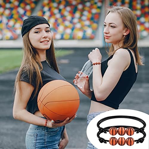 MIAHART Kosárlabda Karkötő 24 Db Állítható Sport Téma Karkötők Fiúk Lányok Sport Party kellék