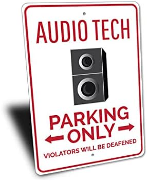 Audio Technológia Táblát, Audio-Tech Parkolás Jel, Hang-Ember-Barlang Jel, Audio Technológia Táblát, Technikus Jel, Hangszóró Alumínium