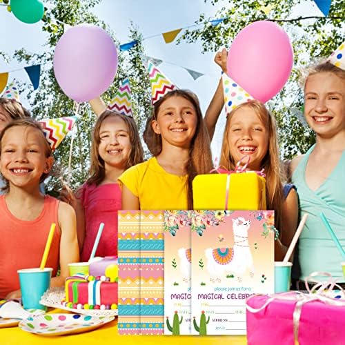 Szülinapi Meghívókat a Lányok - 30 Csomag Szülinapi Buli Kártyák Boríték színes - Aranyos, csinos meghívók Gyerekeknek - Tökéletes Party Kellékek