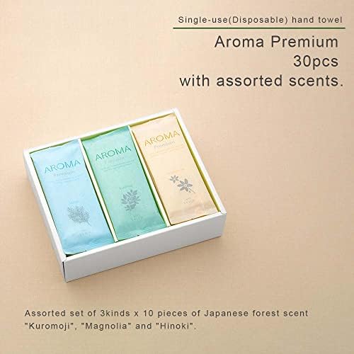 FSX Oshibori. Egyszerhasználatos/Eldobható Nedves kéztörlő Aroma Prémium 30db Válogatott Illatok. Japán