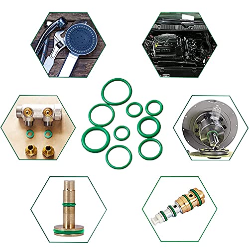 Bettomshin 1db Fluor Gumi O-Gyűrű 2.44x2.28x0.08(ODxIDxW) Green Metric FKM Tömítés Tömítés Csere Gép Vízvezeték, valamint a