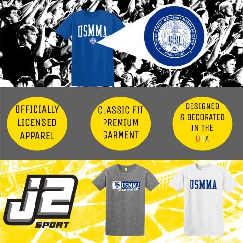 J2 Sport Egyesült Államok Kereskedelmi Tengerészeti Akadémia Királyok Pont Mariners T-Shirt – NCAA Unisex Póló
