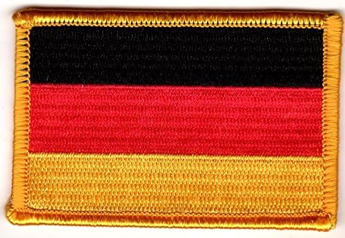 Német Zászló Hímzett Javítás Arany Határ - 5 Pack