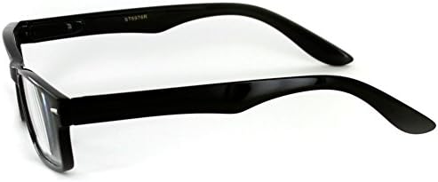 Ügyvezető Professional Series olvasószemüveget Slim Stílus a Férfiak (ShinyBlack175)