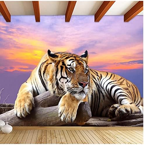 Modern Élethű Állat a Tigris 3D-s Rajzfilm Freskó Háttérkép Nappali gyermekeink szobája falára Ruhával lakberendezés falburkolat-450X300CM