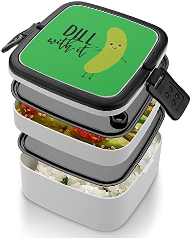 Kapor vele Dupla Réteg Bento Box Ebédet Étkezés Tartály Dolgozik az Irodájában Piknik