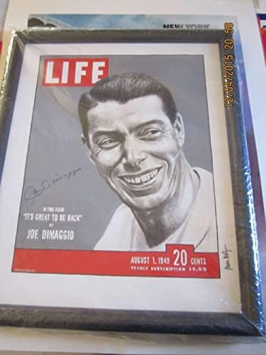 Joe Dimaggio Aláírt 1949 Élet Magazin Eredeti Művészeti Leon Farkas - Dedikált MLB Magazinok