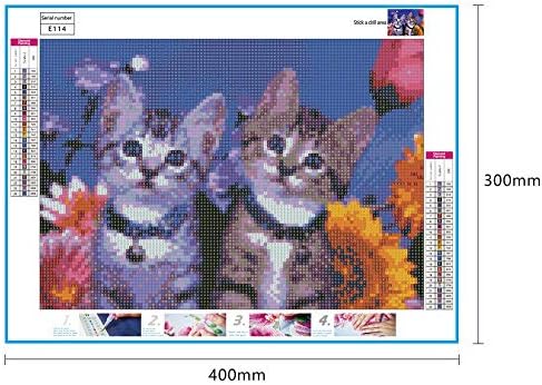 Alloyseed Aranyos Macskák 5D DIY Gyémánt Festménye Száma Készlet Kerek Dril Gyöngyök Strasszos Kristály Kép Ellátás Művészet Kézműves Fali