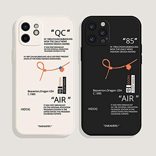 ESPRELA Kreatív Festett Rajz Lencse Csomagolva Védő Szilikon Telefon Esetében-Fekete-iPhone 12