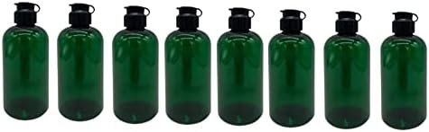 Természetes Gazdaságok 8 oz Zöld Boston BPA MENTES Üveg - 8 Pack Üres utántölthető tartály - illóolaj - Aromaterápia | Adagoló Kupak
