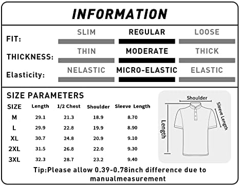 V VALANCH Mens Polo Pólók Rövid Ujjú Nedvesség Wicking Golf Polo Sport Galléros Tenisz Póló T-Shirt Maximum
