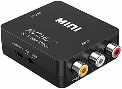 JAHH HDMI Elosztó HDMI-Kompatibilis-RCA Átalakító AV/CVSB L/R Videó Doboz HD 1080P HDMI2AV Támogatja a NTSC, PAL Kimenet HDMI AV (Szín :