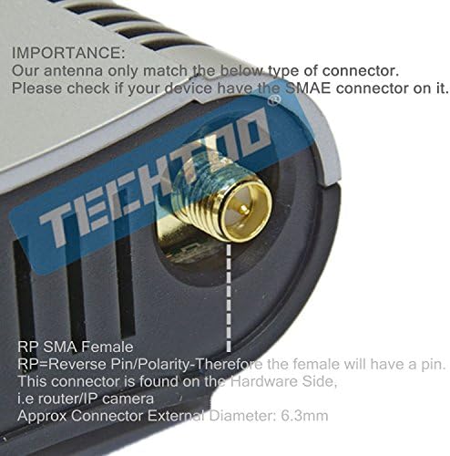 TECHTOO WiFi Antenna kétsávos 7dBi 2,4 GHz/5.8 GHz-es RP-SMA Csatlakozó, a Vezeték nélküli Hálózati Router USB Adapter PCI Kártya