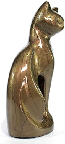 eSplanade - Macska cica alakú hamvasztás urna | Megemlékezés Temetkezési teljes méretű urna hamu| Méret - 9 cm.