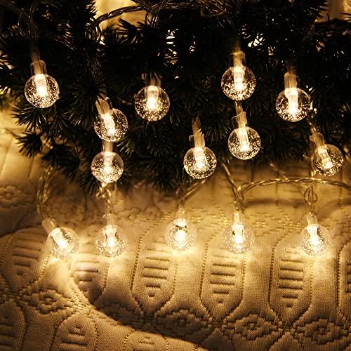HXYPN elemes String Fények, 33ft 80 Led Globe Tündér lámpa Távirányító Beltéri Kültéri Esküvői Terasz, Hálószoba Dekoráció Karácsonyi Fények