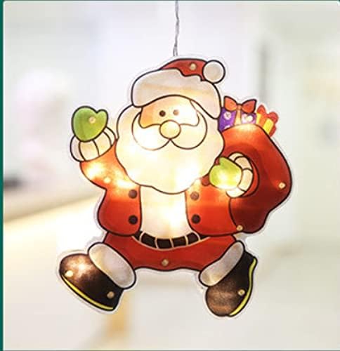 luckymeet Karácsonyi Díszítő Világítás Ünnepi Dekoráció kirakat Jelenet Elrendezés tapadókorong lámpa dísztárgy BackpackSanta