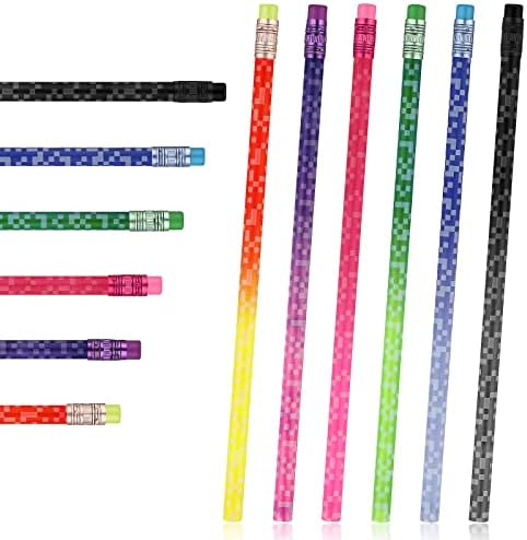36 Db Pixel Bányász Témájú Színes Ceruzák Pixeles Bányászati Színe Változó Hangulat, Ceruza, Radír Gyerekeknek Osztályteremben