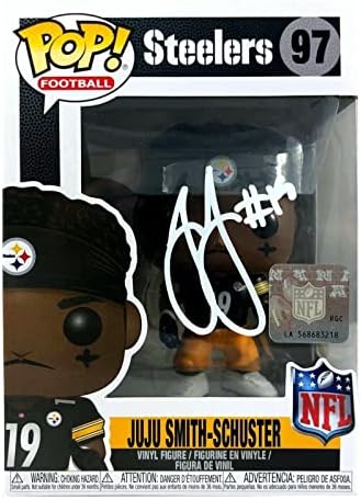 Juju Smith-Schuster Dedikált Funko Pop 97 SZÖVETSÉG COA Pittsburgh Steelers Aláírt - Dedikált NFL-Figurák
