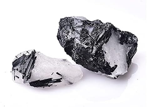 ZYM116 1DB Természetes Fekete Turmalin Kristály Természetes Kő Kvarc Nyers Kristályok Rock Ásványi Példány Energia Gyógyító
