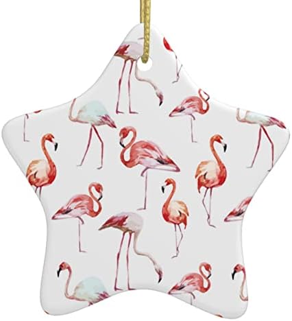 Festmény Flamingo 2022 Karácsonyi Kerámia Medál, Díszíteni A karácsonyfát,